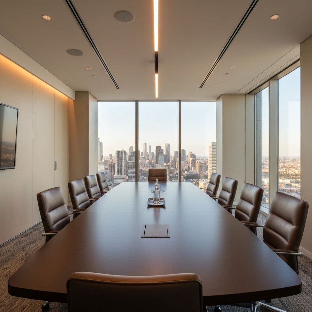 Executive boardroom setting